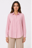 Kadın Uzun Kol Gömlek Düğmeli Klasik Yaka Günlük Ve Ofis Şıklığına Uygun - Toz Pembe