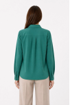 Kadın Uzun Kol Gömlek Düğmeli Klasik Yaka Günlük Ve Ofis Şıklığına Uygun - Çimen Yeşili