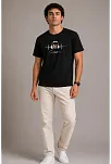 Erkek Müzik Temalı Baskılı Tişört Bisiklet Yaka Kısa Kol T-shirt - Siyah Erkek Müzik Temalı Baskılı Tişört Bisiklet Yaka Kısa Kol T-shirt - Siyah