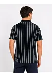 Erkek Pike Kumaş Çizgili Polo Yaka Tişört Kısa Kol Yazlık T-shirt - Siyah Erkek Pike Kumaş Çizgili Polo Yaka Tişört Kısa Kol Yazlık T-shirt - Siyah