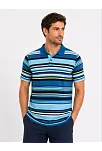 Erkek Çizgili Polo Yaka Tişört Kısa Kol Yazlık T-shirt Regular Fit - Mavi Erkek Çizgili Polo Yaka Tişört Kısa Kol Yazlık T-shirt Regular Fit - Mavi