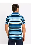 Erkek Çizgili Polo Yaka Tişört Kısa Kol Yazlık T-shirt Regular Fit - Mavi Erkek Çizgili Polo Yaka Tişört Kısa Kol Yazlık T-shirt Regular Fit - Mavi