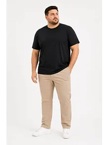 Erkek Battal Big Size Basic Tişört Bisiklet Yaka Rahat Kalıp T-shirt - Siyah Erkek Battal Big Size Basic Tişört Bisiklet Yaka Rahat Kalıp T-shirt - Siyah