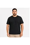 Erkek Battal Big Size Basic Tişört Bisiklet Yaka Rahat Kalıp T-shirt - Siyah