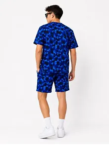 Erkek Oversize Kalıp Pubg Bape X Shark Nakışlı Cepli Şort Takım - Mavi Erkek Oversize Kalıp Pubg Bape X Shark Nakışlı Cepli Şort Takım - Mavi