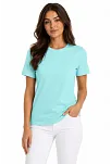 Kadın T-shirt Bisiklet Yaka Slim Fit Likralı Tişört Günlük Basic Body - Turkuaz Kadın T-shirt Bisiklet Yaka Slim Fit Likralı Tişört Günlük Basic Body - Turkuaz