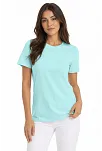 Kadın T-shirt Bisiklet Yaka Slim Fit Likralı Tişört Günlük Basic Body - Turkuaz Kadın T-shirt Bisiklet Yaka Slim Fit Likralı Tişört Günlük Basic Body - Turkuaz