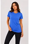 Kadın Basic Tişört Bisiklet Yaka Kısa Kol Günlük Yazlık Slim Fit T-shirt - Mavi Kadın Basic Tişört Bisiklet Yaka Kısa Kol Günlük Yazlık Slim Fit T-shirt - Mavi