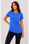 Kadın Basic Tişört Bisiklet Yaka Kısa Kol Günlük Yazlık Slim Fit T-shirt - Mavi Kadın Basic Tişört Bisiklet Yaka Kısa Kol Günlük Yazlık Slim Fit T-shirt - Mavi