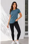 Kadın Basic Tişört Bisiklet Yaka Kısa Kol Günlük Yazlık Slim Fit T-shirt - Füme Kadın Basic Tişört Bisiklet Yaka Kısa Kol Günlük Yazlık Slim Fit T-shirt - Füme