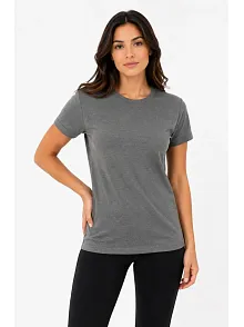 Kadın Basic Tişört Bisiklet Yaka Kısa Kol Günlük Yazlık Slim Fit T-shirt - Antrasit Kadın Basic Tişört Bisiklet Yaka Kısa Kol Günlük Yazlık Slim Fit T-shirt - Antrasit