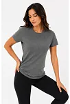 Kadın Basic Tişört Bisiklet Yaka Kısa Kol Günlük Yazlık Slim Fit T-shirt - Antrasit Kadın Basic Tişört Bisiklet Yaka Kısa Kol Günlük Yazlık Slim Fit T-shirt - Antrasit