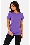 Kadın Basic Tişört Bisiklet Yaka Kısa Kol Günlük Yazlık Slim Fit T-shirt - Mor Kadın Basic Tişört Bisiklet Yaka Kısa Kol Günlük Yazlık Slim Fit T-shirt - Mor