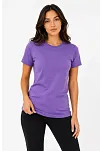 Kadın Basic Tişört Bisiklet Yaka Kısa Kol Günlük Yazlık Slim Fit T-shirt - Mor Kadın Basic Tişört Bisiklet Yaka Kısa Kol Günlük Yazlık Slim Fit T-shirt - Mor