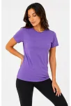 Kadın Basic Tişört Bisiklet Yaka Kısa Kol Günlük Yazlık Slim Fit T-shirt - Mor Kadın Basic Tişört Bisiklet Yaka Kısa Kol Günlük Yazlık Slim Fit T-shirt - Mor
