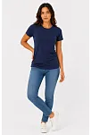 Kadın Basic Tişört Bisiklet Yaka Kısa Kol Günlük Yazlık Slim Fit T-shirt - Lacivert Kadın Basic Tişört Bisiklet Yaka Kısa Kol Günlük Yazlık Slim Fit T-shirt - Lacivert