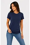 Kadın Basic Tişört Bisiklet Yaka Kısa Kol Günlük Yazlık Slim Fit T-shirt - Lacivert Kadın Basic Tişört Bisiklet Yaka Kısa Kol Günlük Yazlık Slim Fit T-shirt - Lacivert