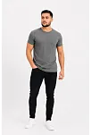 Erkek Basic Tişört Bisiklet Yaka Kısa Kol Günlük Yazlık Slim Fit T-shirt - Antrasit Erkek Basic Tişört Bisiklet Yaka Kısa Kol Günlük Yazlık Slim Fit T-shirt - Antrasit