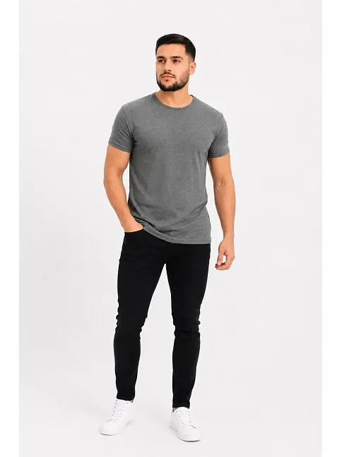 Erkek Basic Tişört Bisiklet Yaka Kısa Kol Günlük Yazlık Slim Fit T-shirt - Antrasit Erkek Basic Tişört Bisiklet Yaka Kısa Kol Günlük Yazlık Slim Fit T-shirt - Antrasit