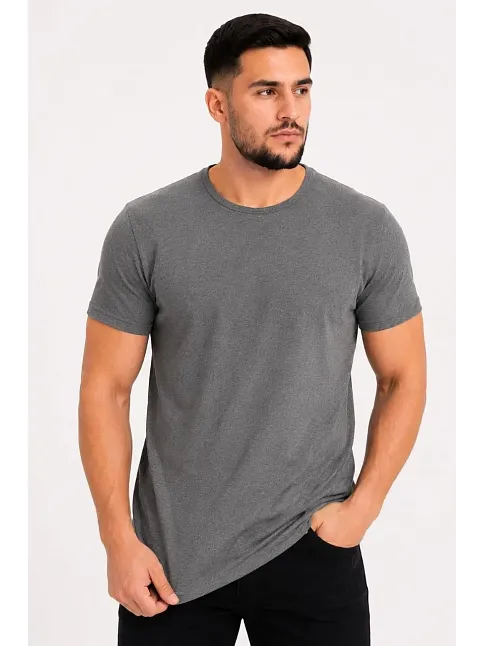Erkek Basic Tişört Bisiklet Yaka Kısa Kol Günlük Yazlık Slim Fit T-shirt - Antrasit Erkek Basic Tişört Bisiklet Yaka Kısa Kol Günlük Yazlık Slim Fit T-shirt - Antrasit