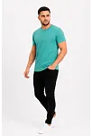 Erkek Basic Tişört Bisiklet Yaka Kısa Kol Günlük Yazlık Slim Fit T-shirt - Su Yeşili Erkek Basic Tişört Bisiklet Yaka Kısa Kol Günlük Yazlık Slim Fit T-shirt - Su Yeşili
