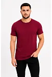Erkek Basic Tişört Bisiklet Yaka Kısa Kol Günlük Yazlık Slim Fit T-shirt - Bordo Erkek Basic Tişört Bisiklet Yaka Kısa Kol Günlük Yazlık Slim Fit T-shirt - Bordo