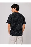 Erkek Yıkamalı Washed Effect Tişört Bisiklet Yaka Sokak Stil Kısa Kol T-shirt - Siyah Erkek Yıkamalı Washed Effect Tişört Bisiklet Yaka Sokak Stil Kısa Kol T-shirt - Siyah