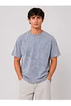 Erkek Yıkamalı Washed Effect Tişört Bisiklet Yaka Sokak Stil Kısa Kol T-shirt - Gri Erkek Yıkamalı Washed Effect Tişört Bisiklet Yaka Sokak Stil Kısa Kol T-shirt - Gri