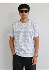 Erkek Batik Desenli Tişört Bisiklet Yaka Kısa Kol Regular Fit T-shirt - Gri Erkek Batik Desenli Tişört Bisiklet Yaka Kısa Kol Regular Fit T-shirt - Gri