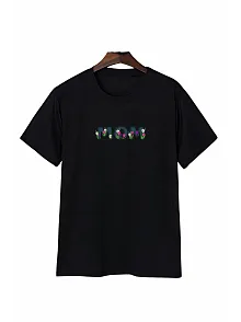 Anneler Günü Mom Çiçek Temalı Baskılı Oversize Bisiklet Yaka T-shirt - Siyah Anneler Günü Mom Çiçek Temalı Baskılı Oversize Bisiklet Yaka T-shirt - Siyah