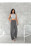 Kadın Ayrobin Oversize Kadın Pantolon - Füme Kadın Ayrobin Oversize Kadın Pantolon - Füme