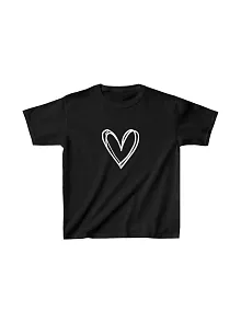 Çocuk Kız Baskılı T-shirt - Siyah