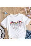 Çocuk Unisex Baskılı T-shirt - Beyaz