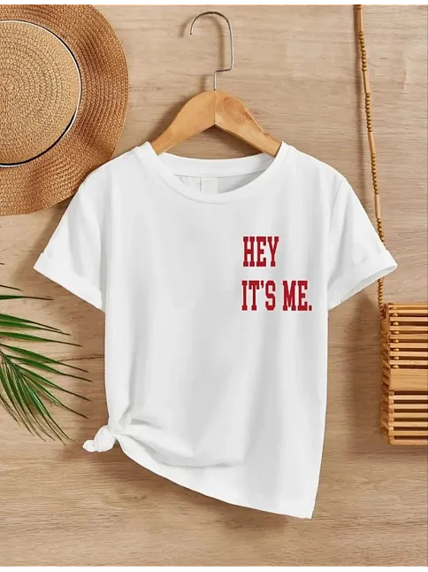 Çocuk Unisex Baskılı T-shirt - Beyaz