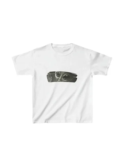 Çocuk Unisex Baskılı T-shirt - Beyaz