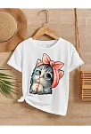 Çocuk Unisex Baskılı T-shirt - Beyaz
