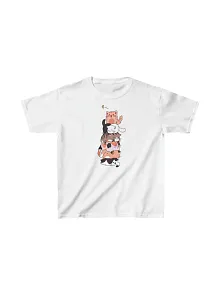 Çocuk Unisex Baskılı T-shirt - Beyaz