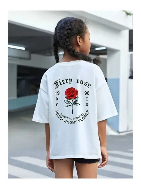 Çocuk Unisex Baskılı T-shirt - Beyaz