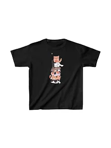 Çocuk Unisex Baskılı T-shirt - Siyah