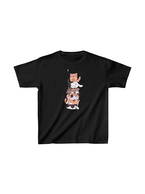 Çocuk Unisex Baskılı T-shirt - Siyah