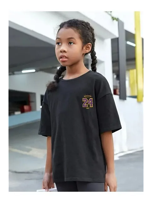Çocuk Unisex Baskılı T-shirt - Siyah