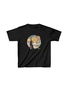 Çocuk Unisex Baskılı T-shirt - Siyah