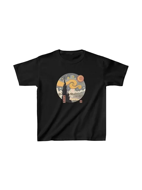 Çocuk Unisex Baskılı T-shirt - Siyah