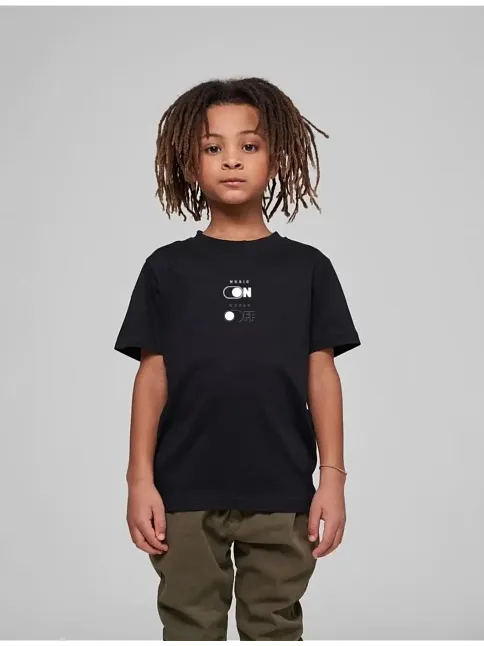 Çocuk Unisex Baskılı T-shirt - Siyah