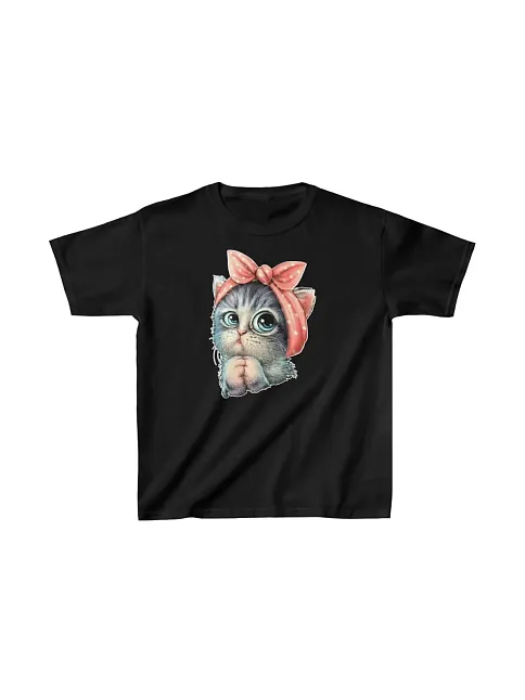 Çocuk Unisex Baskılı T-shirt - Siyah