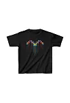 Çocuk Unisex Baskılı T-shirt - Siyah