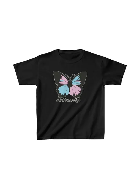 Çocuk Unisex Baskılı T-shirt - Siyah