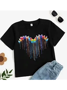 Çocuk Unisex Baskılı T-shirt - Siyah