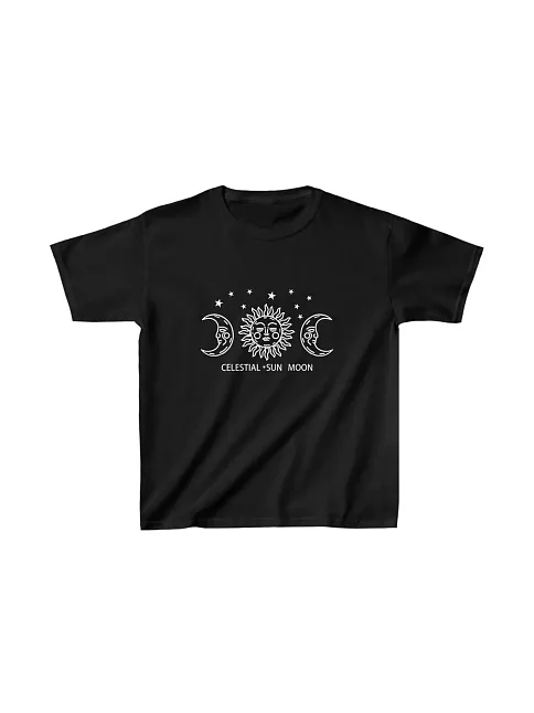 Çocuk Unisex Baskılı T-shirt - Siyah