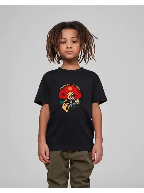 Çocuk Unisex Baskılı T-shirt - Siyah